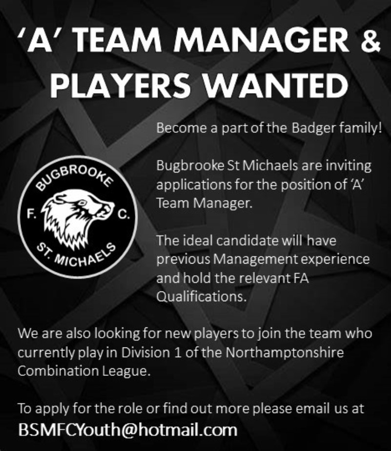 bugbrooke-st-michaels-fc-a-team-manager-vacancy